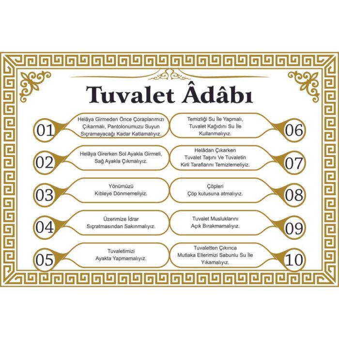 5 Tuvalet Adabı Levhası