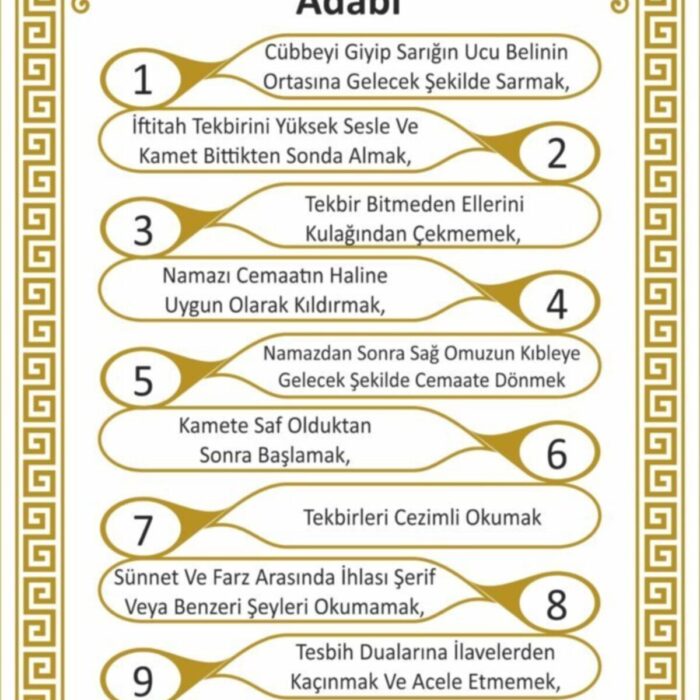 5 Sarık Ve Cübbe Adabı Levhası