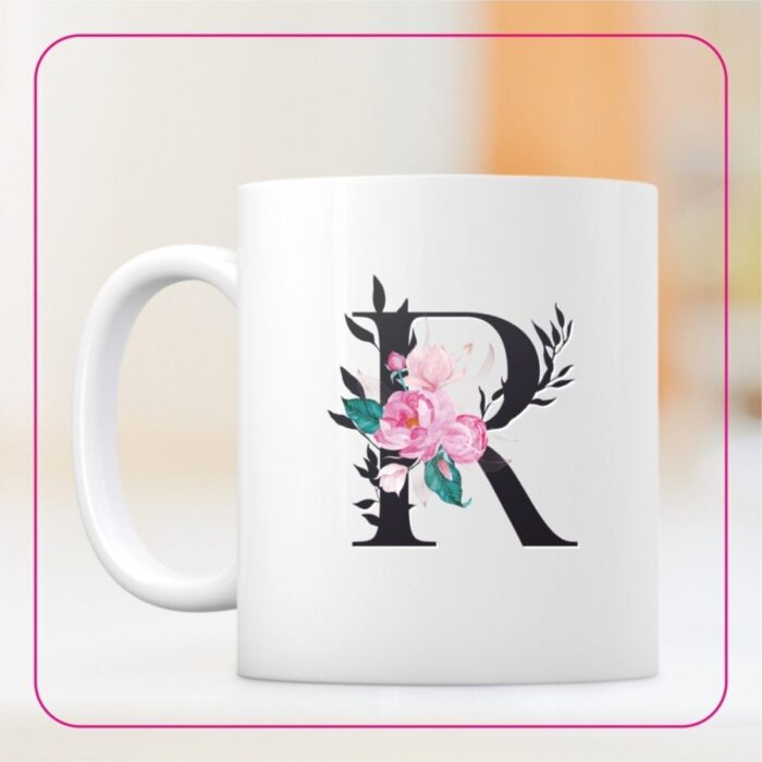 R Harf Baskılı Kupa Bardak