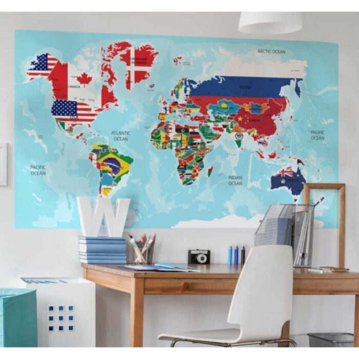 Bayraklı Dünya Haritası